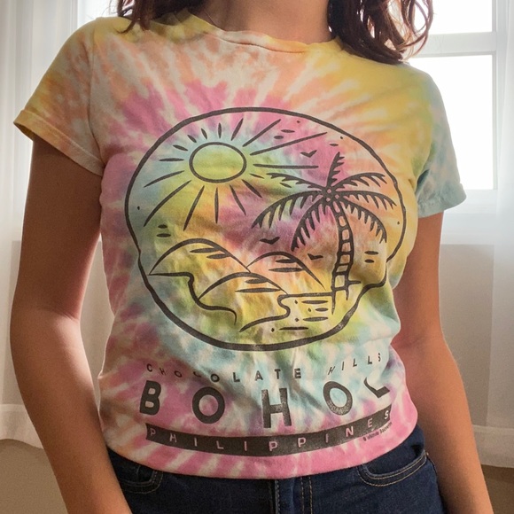 TIE DYE T SHIRT FROM THE PHILIPPINES💛💗 - Picture 1 of 4